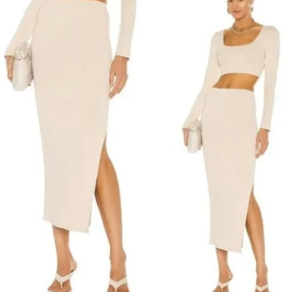 RE ONA Side Split Skirt Set Size Small